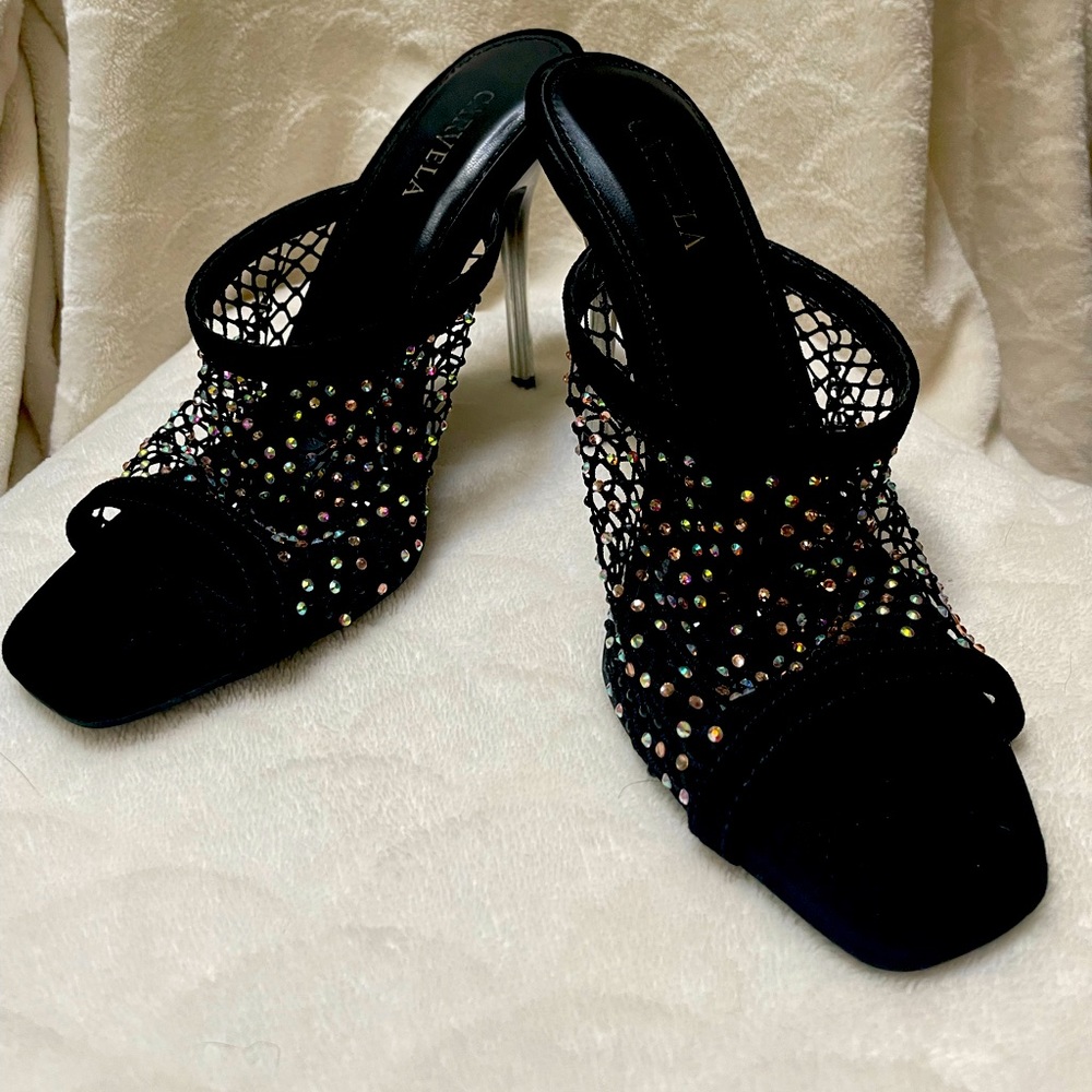 Carvela Jewel Mesh Stiletto Dress Mules